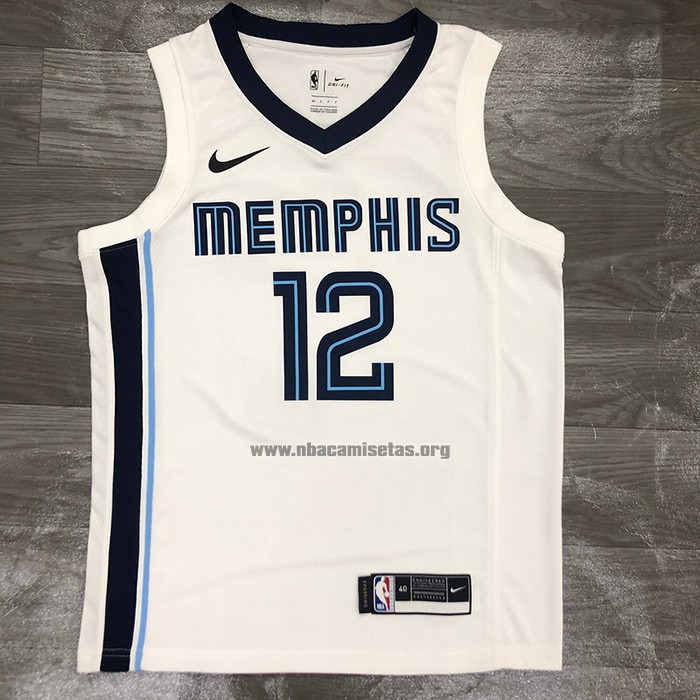 Camiseta Memphis Grizzlies Ja Morant NO 12 Association 2019-20 Blanco